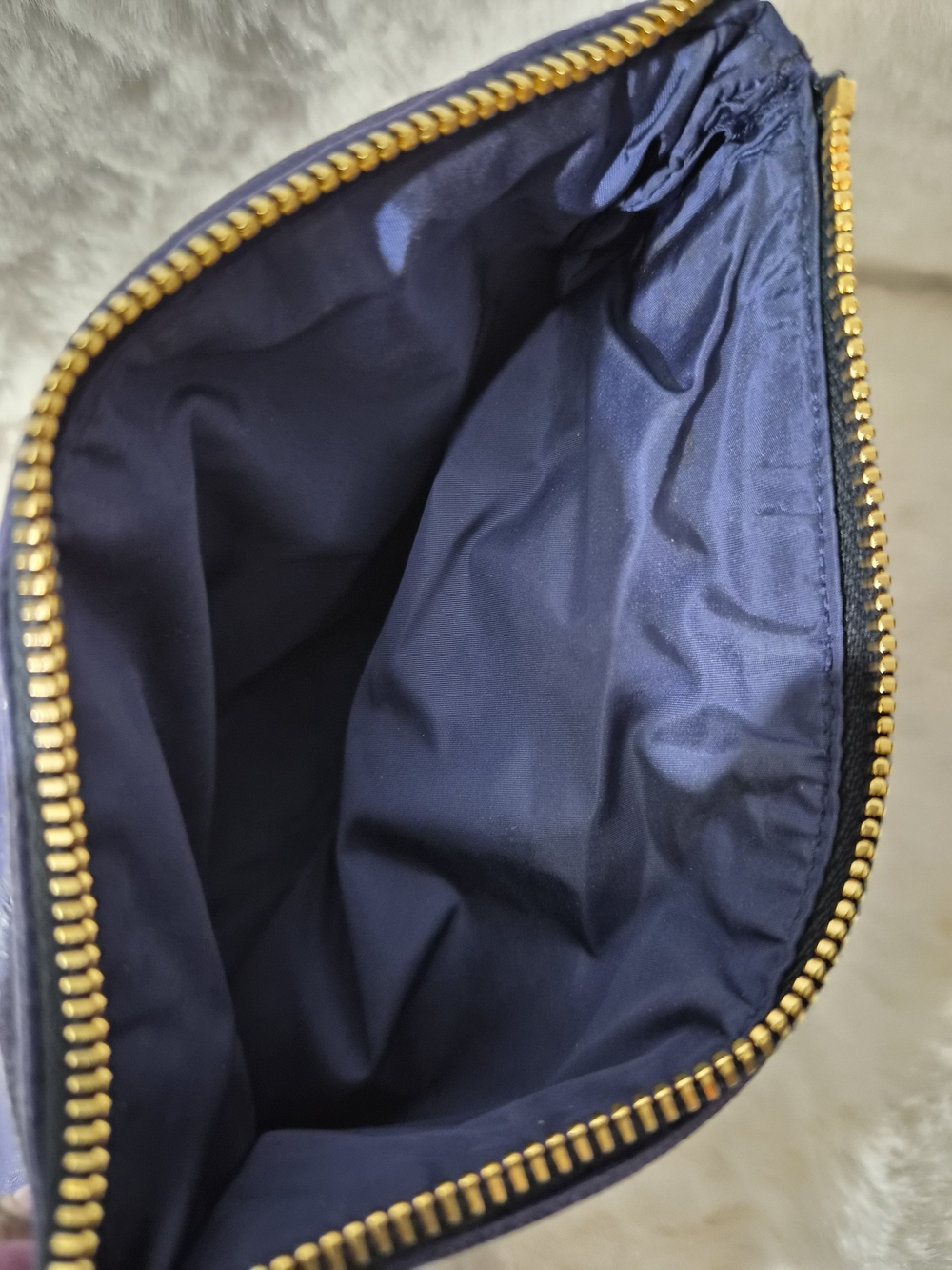 Miu Miu Navy Leather Wristlet Clutch - Picture 8 of 11